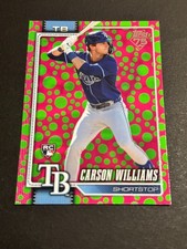 2026 Topps Series 1 - Carson Williams #25 Holiday Polka Dots Green/Pink RC