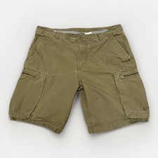 Vintage 90s Nike Cargo Shorts Mens 34 Olive Green Zipper Streetwear Grunge Y2K