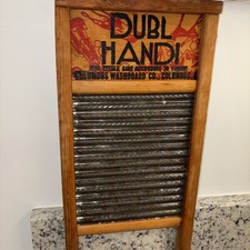 Vintage Dubl Handi Wash Board Columbus Ohio Washboard Co. Travel Lingerie 18"