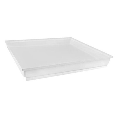  RV White Shower Pan | Camper Shower Pan (Corner Drain, 27'' x 24'') 