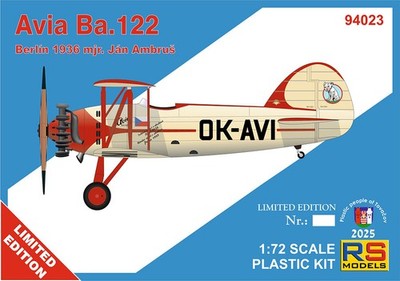 RS Models 1/72 Avia Ba.122 OK-AVI Berlin 36