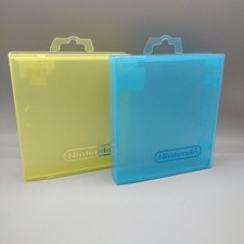 Nintendo NES Dust Game Cover Case Clamshell Lot Of 2 Blue Yellow Vintage