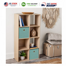 Mainstays 8 Cube Storage Organizer Bookcase, Spring Pine