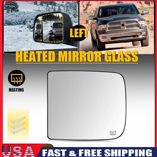 Towing Mirror Heated Glass Upper Driver Fit Side Left Ram Dodge 1500 3500 2500