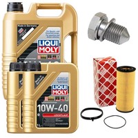 MotoröL Filter Set 10W-40 Liqui Moly 7 Liter + Schraube FüR Audi A6 A4 A8 3.2