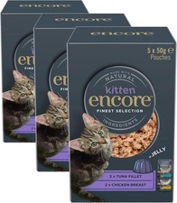 Encore Natural Wet Kitten Food, Multipack Chicken and Tuna in Jelly 50g Pouch 464.40 per kilo