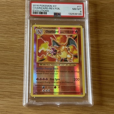 2016 POKEMON XY EVOLUTIONS #11 CHARIZARD-REV.FOIL EVOLUTIONS PSA 8 NM-MT