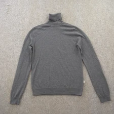 Frank And Oak Sweater Womens Small Gray Turtle Neck Knit Pullover Merino Wool