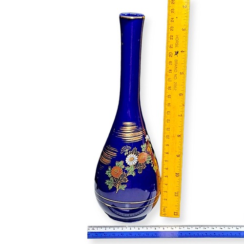 Japanese Kutani Flower Vase Kabin Ikebana Arrangement Chrysanthemum Designed V34 - Picture 14 of 14