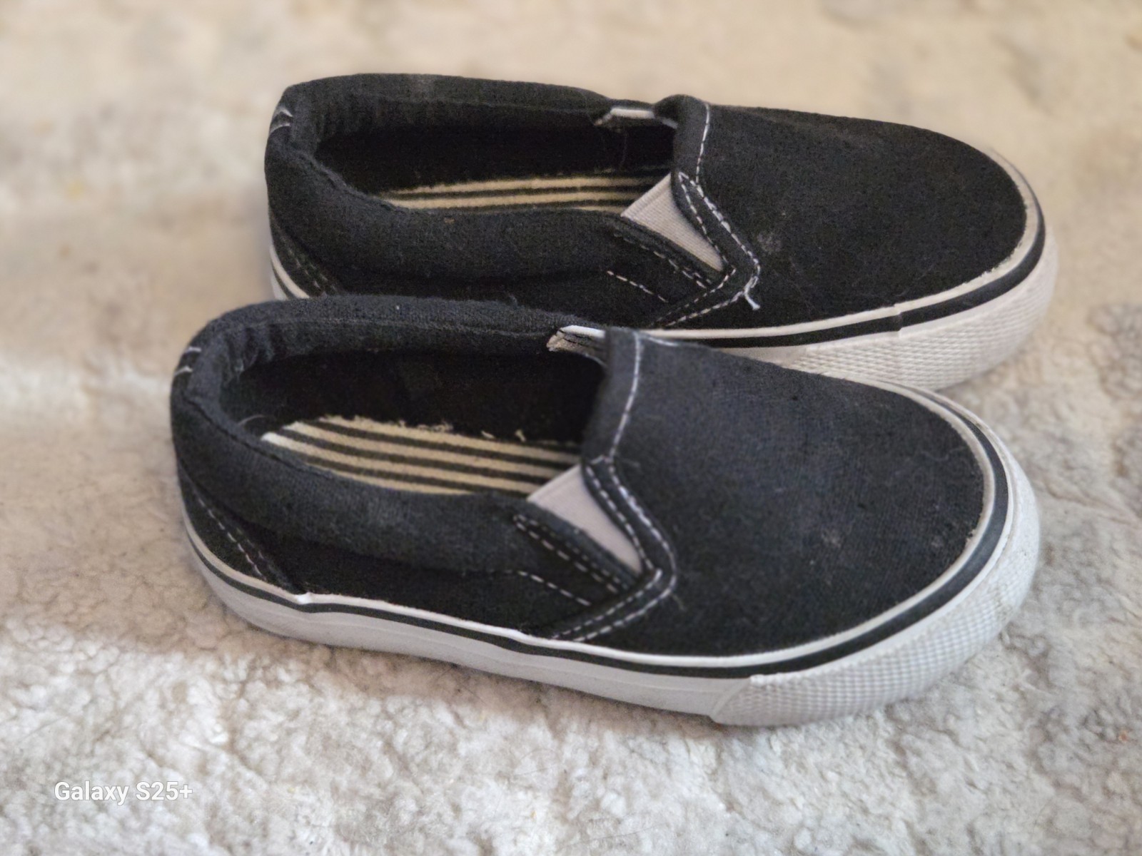 Joe Boxer Toddler / Youth Unisex Replay Black Canvas Deck Slip-on Shoe Size 7c image 4