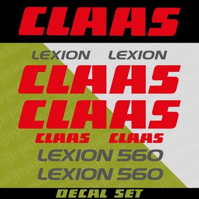 Replacement Decal Set fits Claas Lexion 560 Combine Harvester Sticker Kit