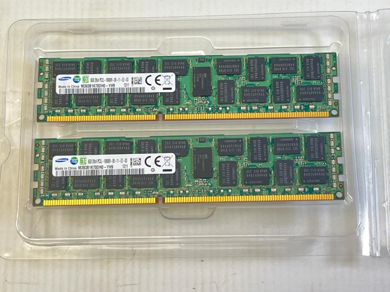 Lot of 2 Samsung DDR3 8GB RAM M393B1K70DH0 YH9