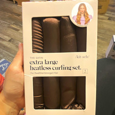 Kitsch The Satin Extra Large Heatless Curling Set, Heatless Satin, Brown