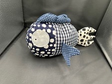 Door Stopper Big Eye Blue Fish Weighted Bottom 13" x 8" Indoor Use Any Door BN 