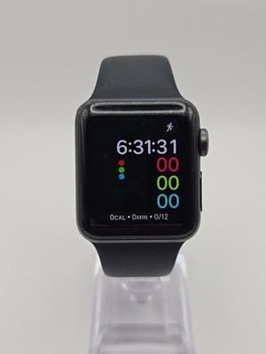Apple Watch Series 3 38mm Space Gray Aluminum Smartwatch Battery Health 72%
