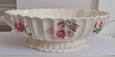 Vintage Copeland Spode Dubarry Herzstück Schale mit Fuß kannelierte Terrine S2391 England