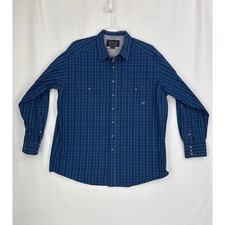 Ariat Pro Series Blue Plaid Long Sleeve Pearl Snap Western Shirt, Cowboy XXL