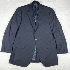 Vintage Brooks Brothers Blazer Mens 43L Blue Pinstripe Made In USA Sport Coat