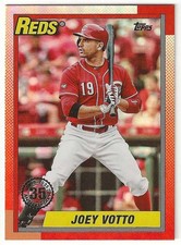 2025 Topps Update JOEY VOTTO Insert 1990 35TH ANNIVERSARY Card REDS