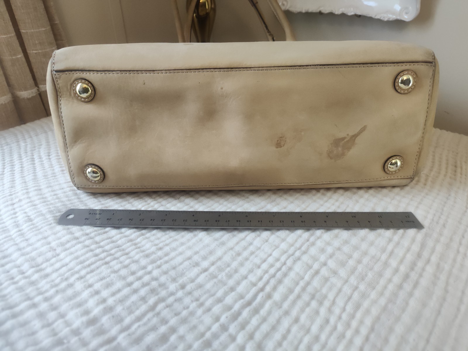 Off White Leather Coach Bag — image 9