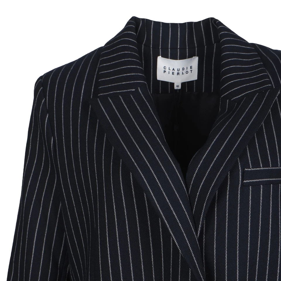 Claudie Pierlot Women's Blazer Jacket Size 40 FR / L Striped CFPVE00108 - Image 2 of 4