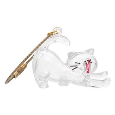 Transparent Pet Hair Memorial Capsule Keychain Cat Hair Storage Box Charm