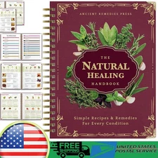 Herbal Remedies Guide Spiral Bound Natural Healing Handbook Health Support With