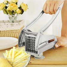 French Fries Cutter Stainless Steel Potato Slicer Quick-Cut Potato Slicer with 3