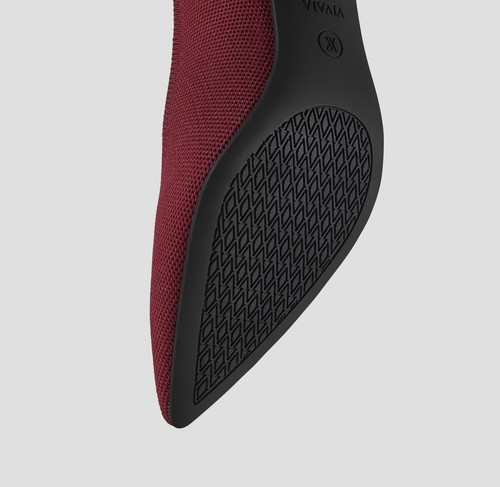 VIVAIA Tacones Bloque Punta Punta (Tacón Bloque Aria) Burdeos - TALLA UK 2.5 (120£) - Imagen 8 de 24