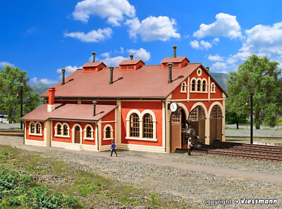 Vollmer N 47609 - N Lokschuppen, dreiständig Bausatz Neuware
