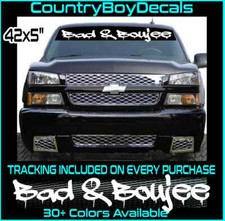 Bad Boujee 42 Windshield Vinyl Decal Sticker Hated Truck Car Jdm Turbo Boost