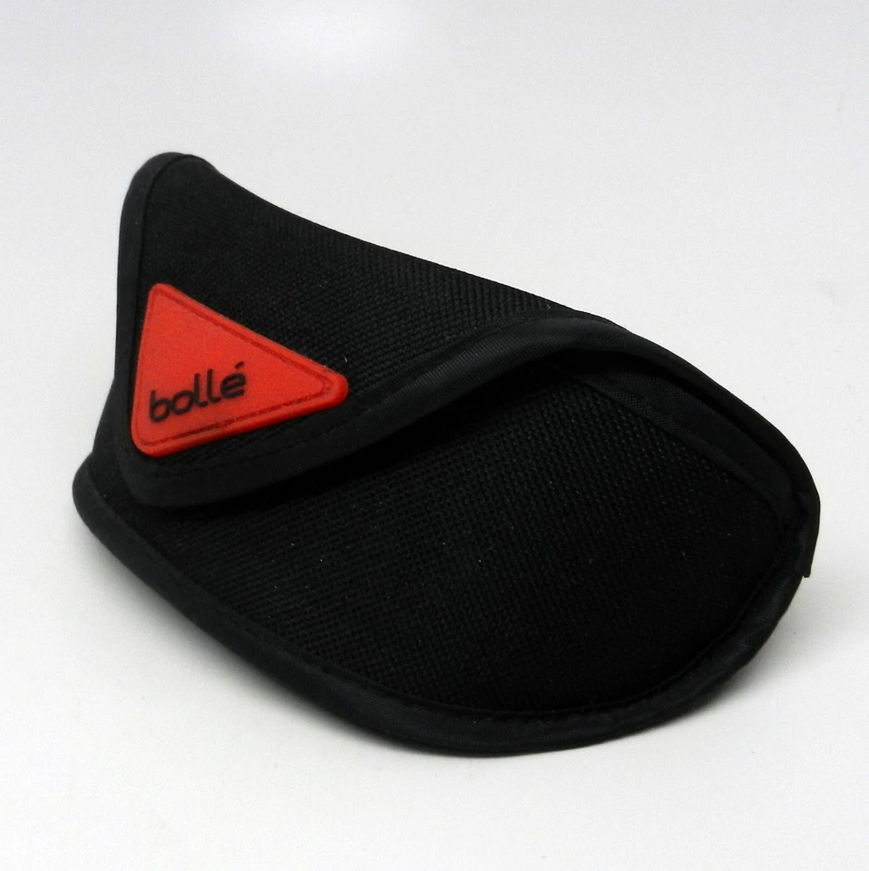 Estuche protector de almacenamiento para gafas de sol Bolle semi duro nailon negro rojo logotipo Foto 4 de 4