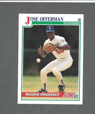Jose Offerman L.A.Dodgers Rookie Prospect 1991 Score #343