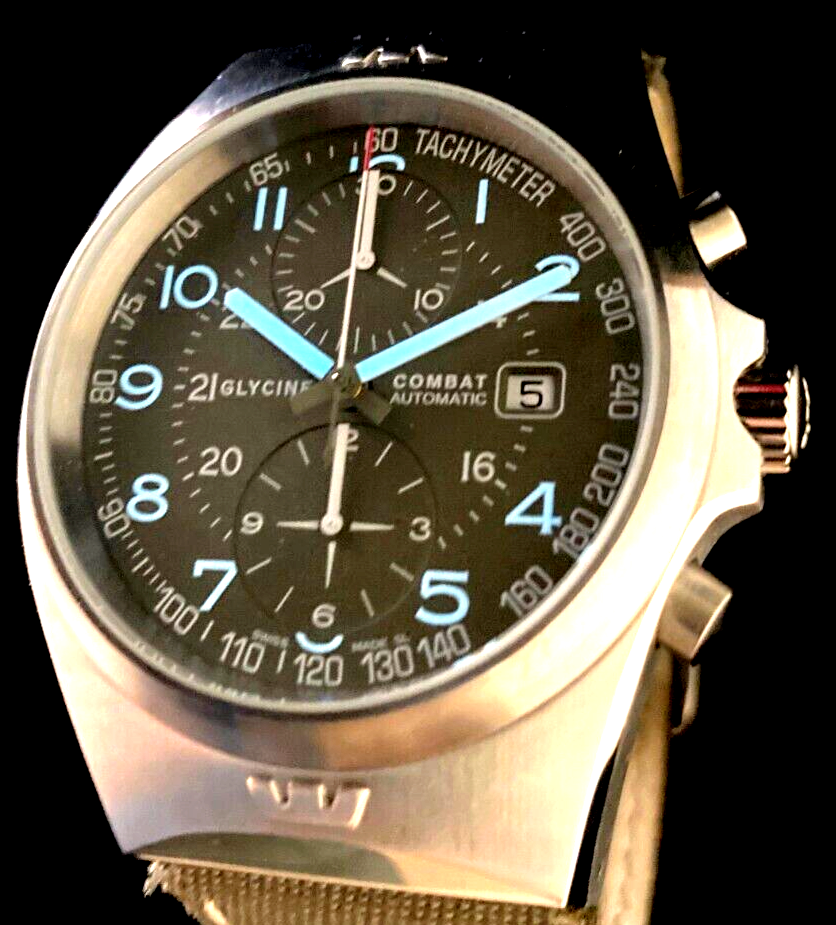 Pre-Inv NOS GLYCINE Chrono 3855 Valjoux 7750 DUOGRAPH Bicompax 