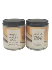 Bath and Body Works White Barn Warm Vanilla Sugar Single Wick 2 Pack