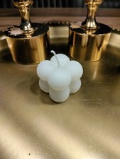 Bubble Kerze Kerzen handgefertigt Geschenk Trendkerze Würfel Klein 4er Packung