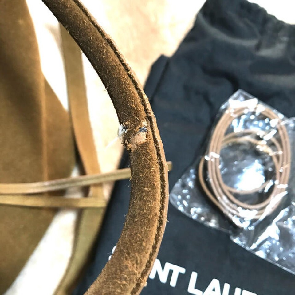 SAINT LAURENT Emmanuel Shoulder Bag Handbag 2way Brown eBay