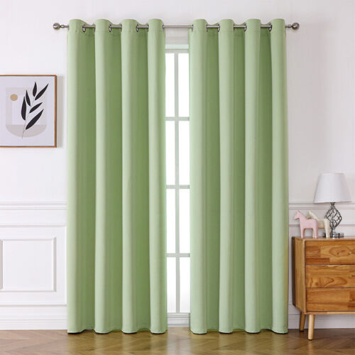 2X Blockout Curtains Blackout Window Curtains Draperies Pair Eyelet for Bedroom - Bild 41 von 54