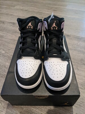 Youth Sz 7 - Nike Air Jordan 1 Mid (GS) Tie Dye Bleached Coral