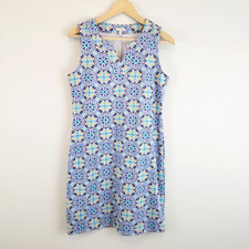 Talbots Women's Kaleidoscope Print Sleeveless Knee Length Shift Dress Size S