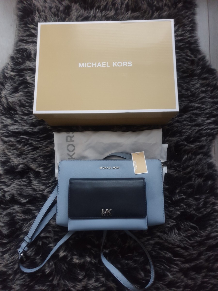 Michael Kors bag blue/ Grey, 3/4 size Purse ,dustbag and Box