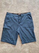 Weatherproof Trail Short Blue Nylon Quick Dry 5 Pocket Zip Cargo Size 36 Waist