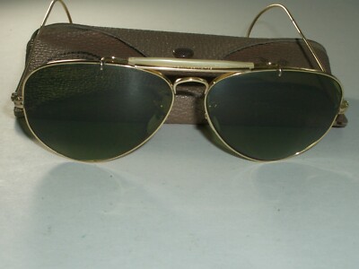 1960's 58mm VINTAGE B&L RAY-BAN 1/20 10K GF RB3 TRU-GREEN