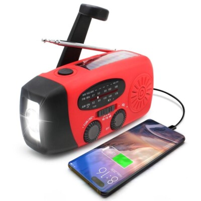 Earthquake disaster solar hand crank radio camping outdoor mini ...