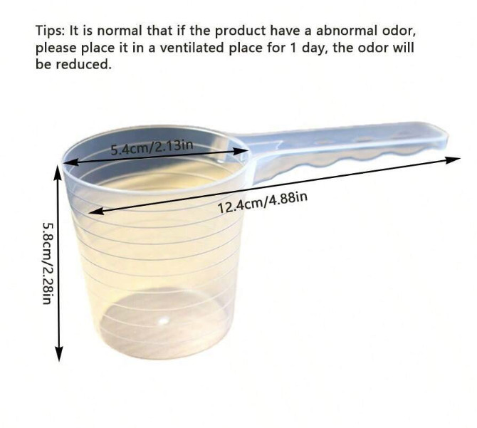 2pcs 100ml Plastic Measuring Spoons - Pet Food & Feeding Scoops - NEW