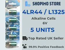 5 x L1325 4NZ13 6V Alkaline Batteries 4LR44 28A Cells Battery Eunicell  0% Hg