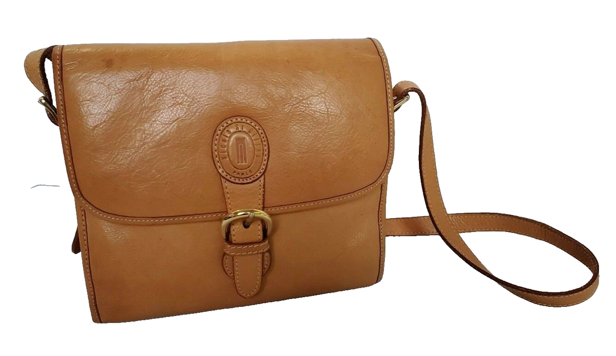 Vintage NICOLE St. GILLES PARIS Light Brown Crossbody