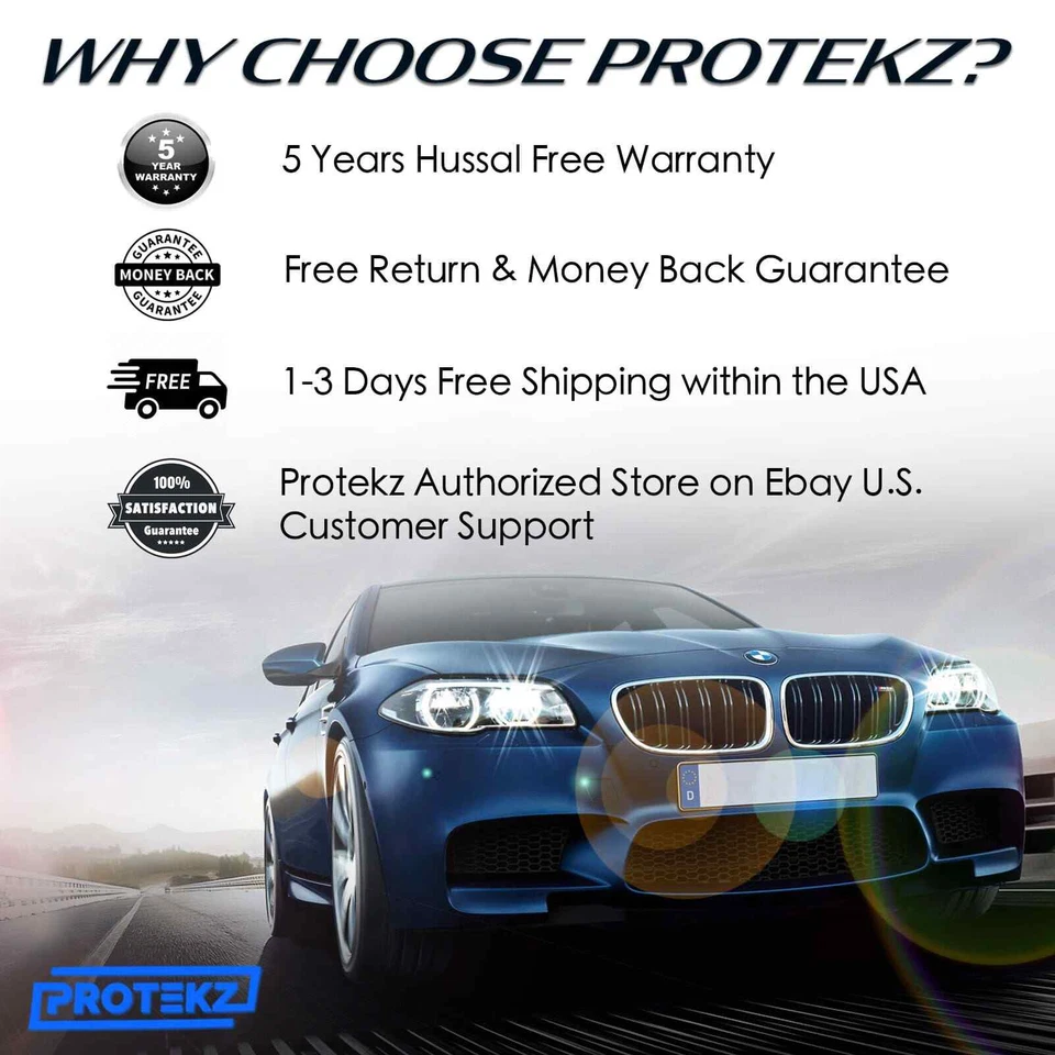 Protekz LED Light Bulb Kit H11 H8 6000K for BMW 1 Series M 120i 325i X3 Z4 X5 - Image 2 of 4