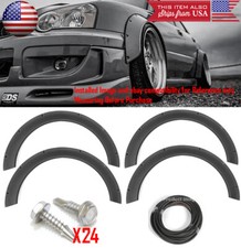 4 Pcs Fr Arch Satin Black 2.3 Wide Body Kit Fender Flares Extension For Vw