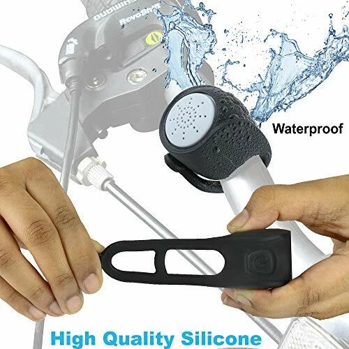 Bocina de bicicleta eléctrica - Campana de bicicleta 95DB - 2 modos de sonido bocina fuerte - Impermeable Foto 2 de 4